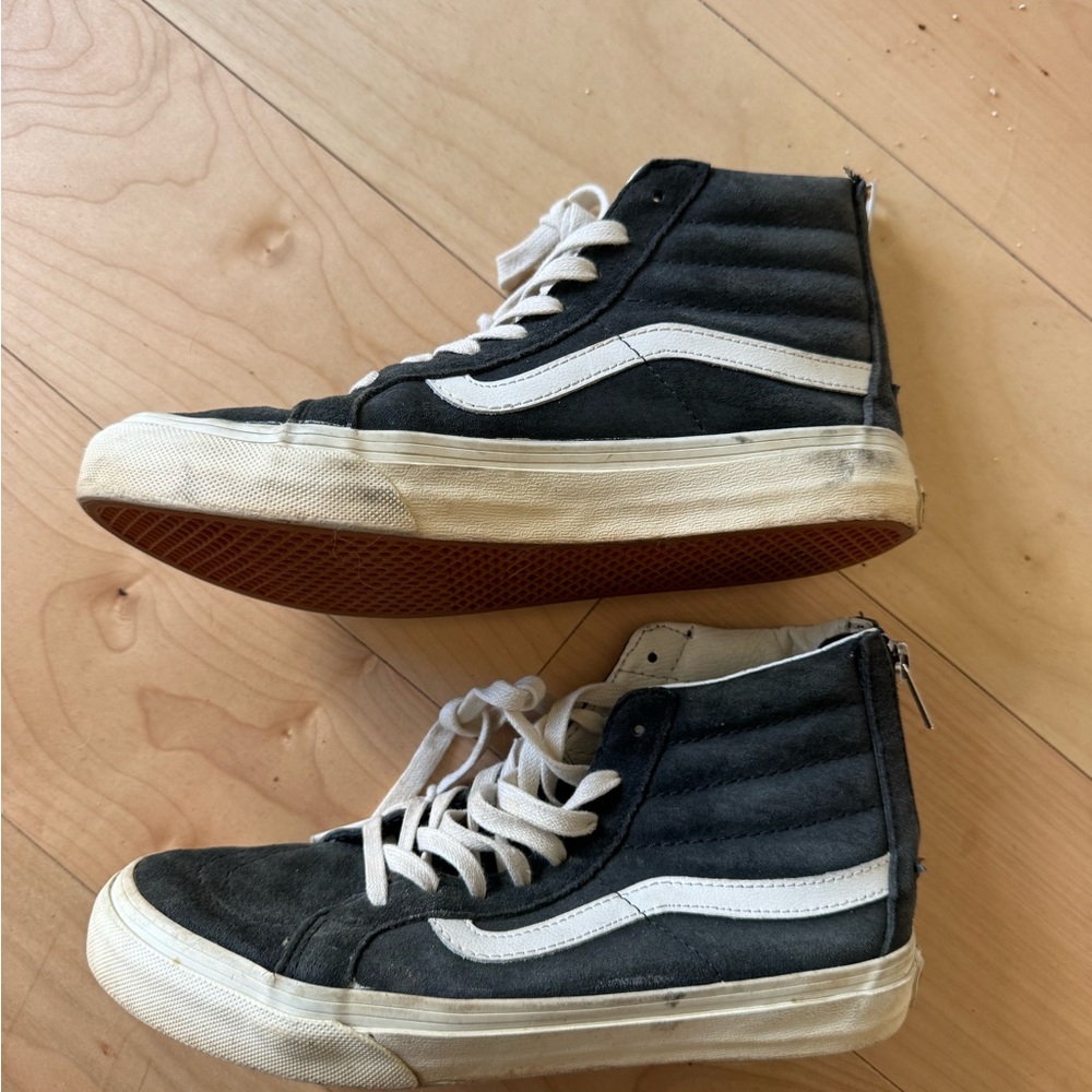 Vans Vintage Sk8 Hi Zips in blue suede - Picture 3 of 6